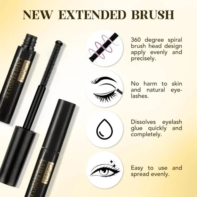 กาวติดขนตาปลอม Gollee แบบติดเอง ติดทนนาน 48 ชั่วโมง กันน้ำ  สำหรับขนตาแบบกลุ่ม  2in1  ติดและลอกกาวในขั้นตอนเดียว