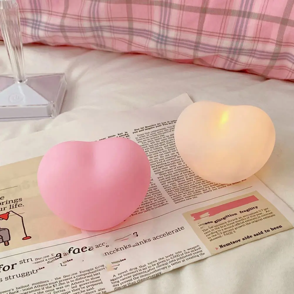 2 قطعة شكل ليلي إبداعي Led مصباح لغرفة النوم السرير ديكور للطاولات سطح المكتب ضوء ديكور المنزل هدية توهج دافئ فريد