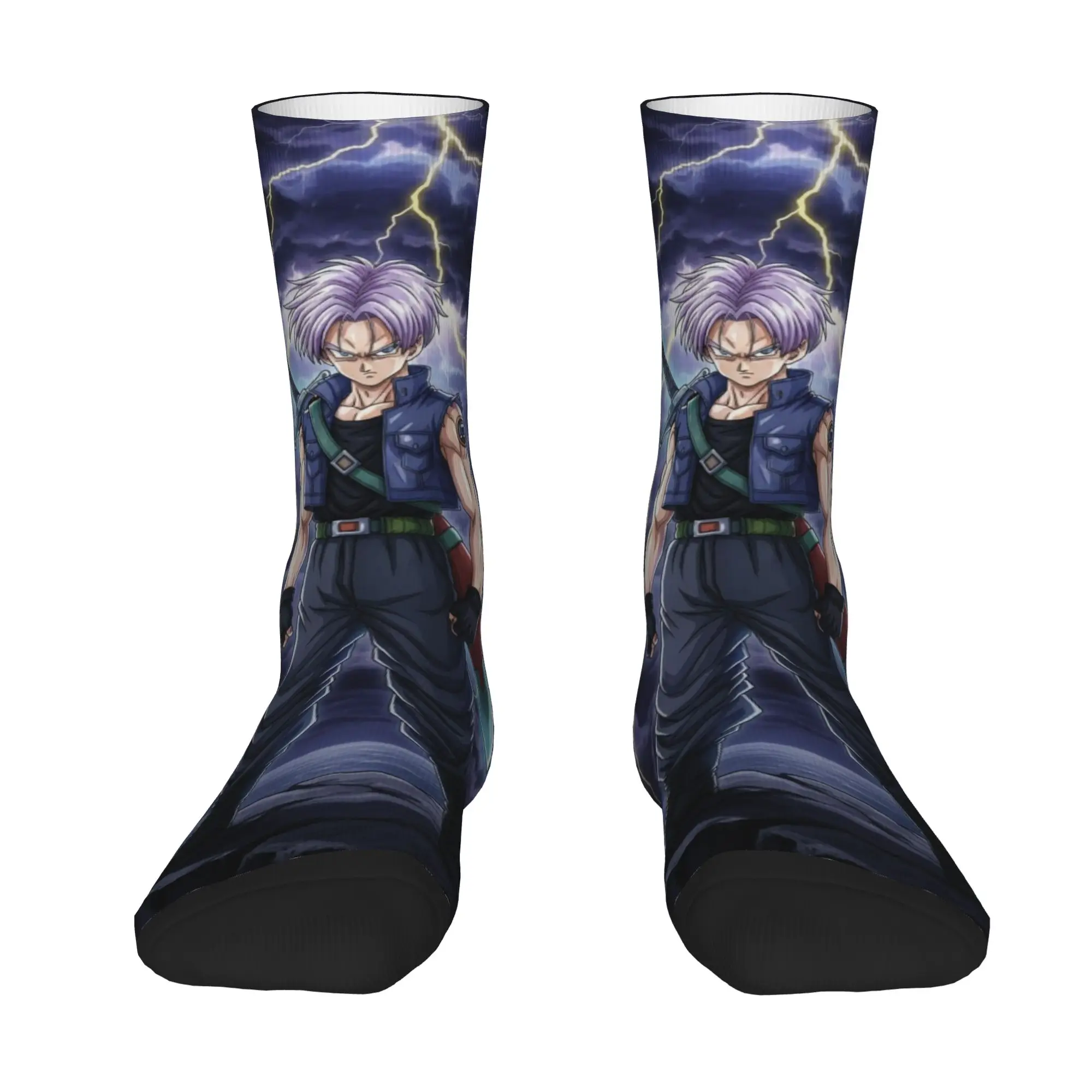 1 Pair Funny Sock Dragon Ball Trunks (4) Rock Seamless Pattern Printed Men Socks Casual Men's Socks