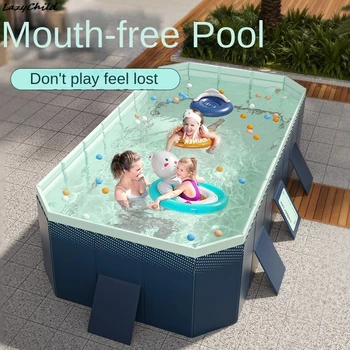 LazyChild inflatable swimming pool installation free outdoor ready to use children's bath pool home outdoor large family pools