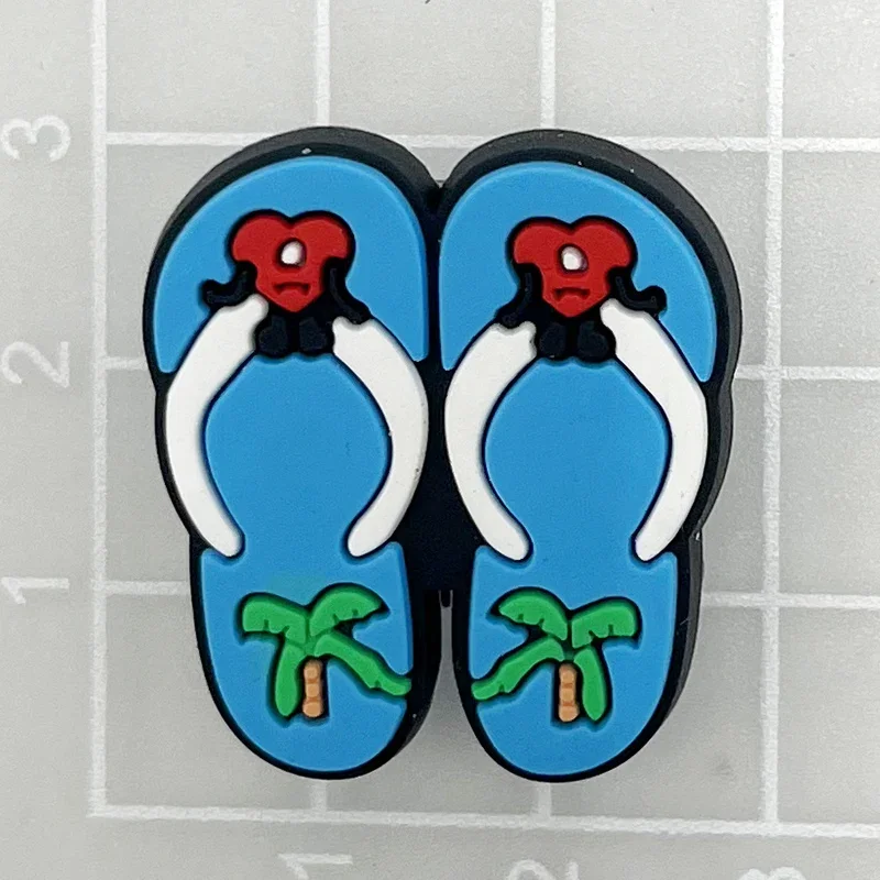 Single Sale 1Pcs Colorful Cartoon Slippers PVC Shoe Charms Accessory Shoe Upper Pins Buckle Decorations Badge Kids Gifts