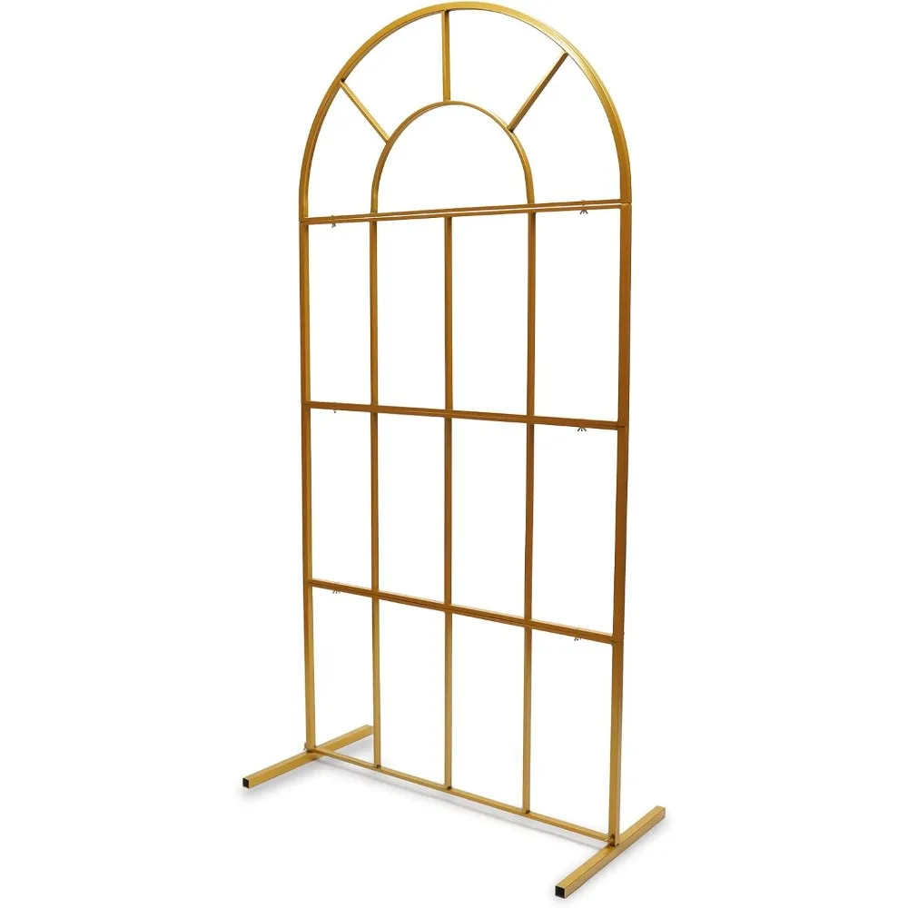 

W3.3xH6.5FT Золотая металлическая арка-подставка для фона, свадебная арка-подставка для фона, металлические арки для церемонии, фон для украшения вечеринки Stan