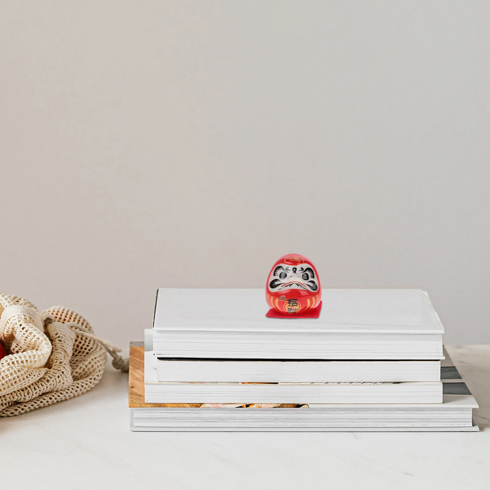 

Japanese Statue Porcelain Lucky Home Decor Miniature Ornament for Desk Shelf Restaurant Entrance Car Dashboard Interior