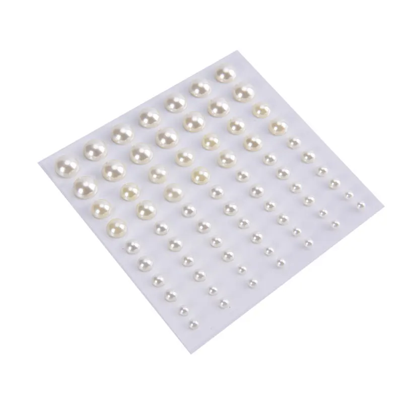 70pcs/ Sheet 3D Pearl Face Jewels Eyeshadow Stickers Self Adhesive Face Body Eyebrow Diamond Nail Stickers Diamond Decoration