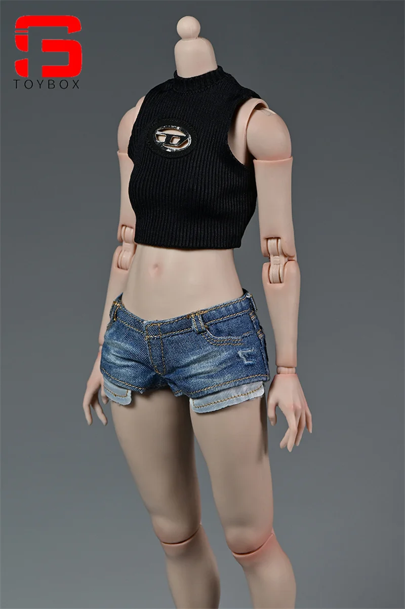 1/6 Schaal Vrouwelijke Gewassen Denim Shorts Hotpants Kleding Accessoires Fit 12 ''Worldbox Soldaat Action Figure Body Poppen