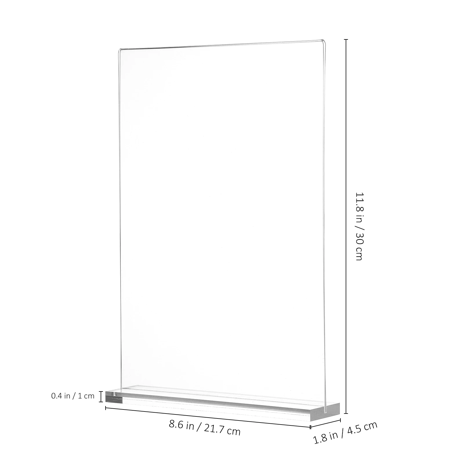 3 Pcs A4 Acrylic Table Card Standing Sign Holders For Display Shelf Desktop Price Stands Brochure Transparent Plexiglas Clear