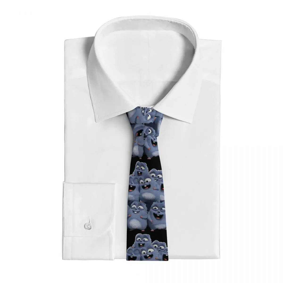 Animation Grizzy And The Lemmings Cartoon Anime  Necktie for Men Silk Polyester Slim Neck Ties Wedding Accessories Tie