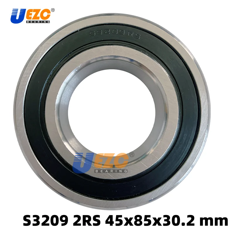 

S3209 2RS stainless steel double row angular contact ball bearing S5209 2RS 45x85x30.2 mm