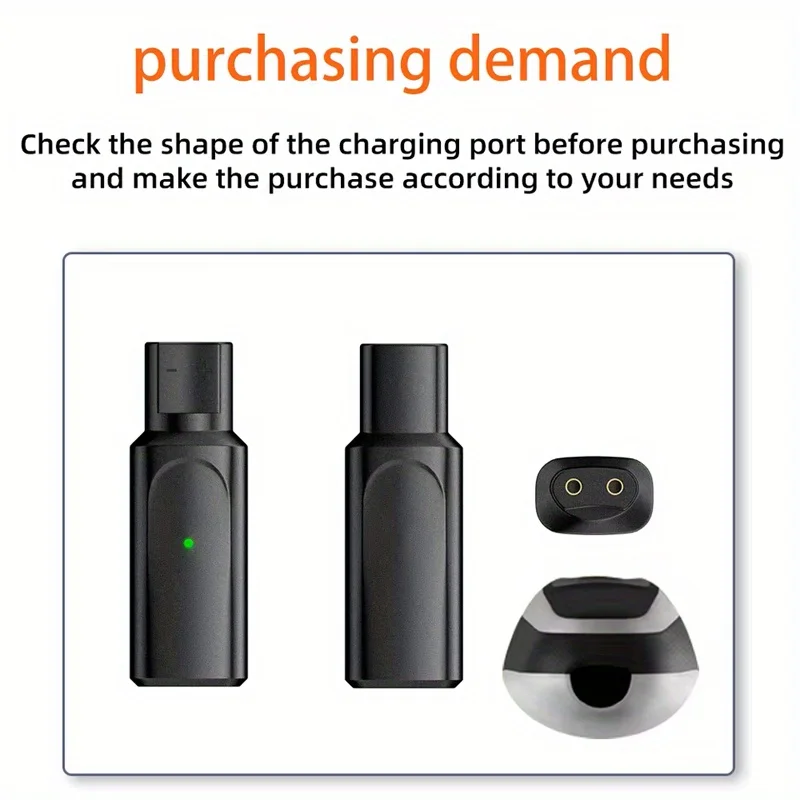 12V Type-C Shaver Charging Adapter, Charger Converter Compatible with Braun Series 3 5 7 9 6 1 XT5 Electric Razor,Cable Excluded