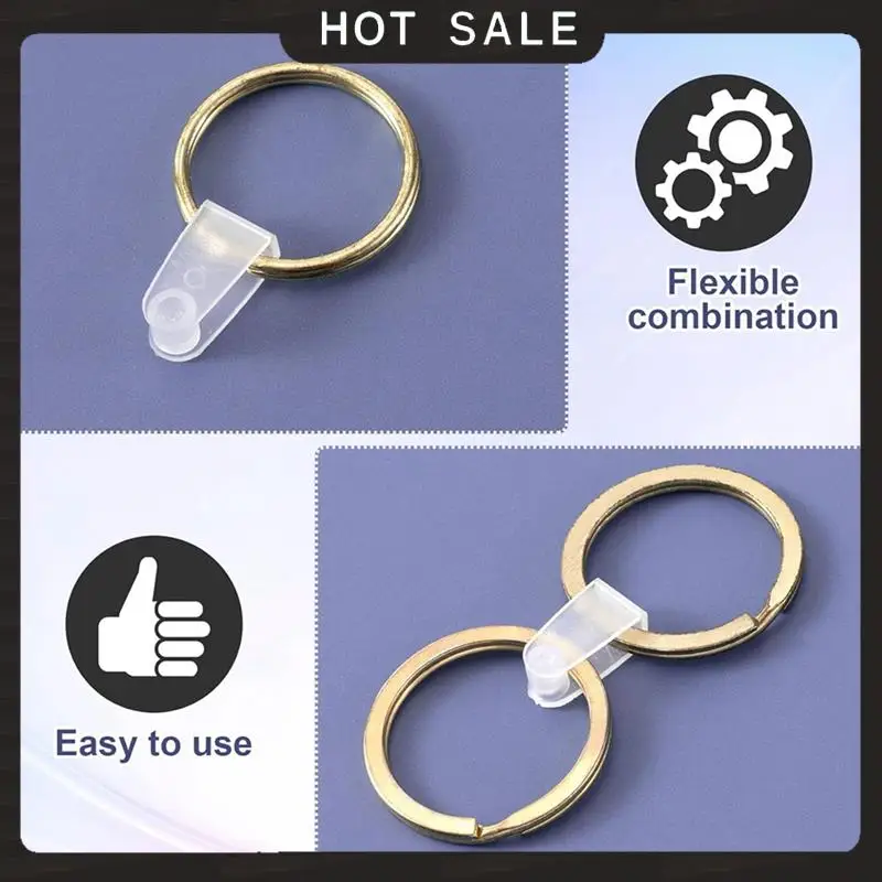 24-Hour Delivery 600 Pcs Plastic Keychain Clips, Acrylic Keychain Connector, Clear Keychain Clips For Crafts, Keychain Attachmen