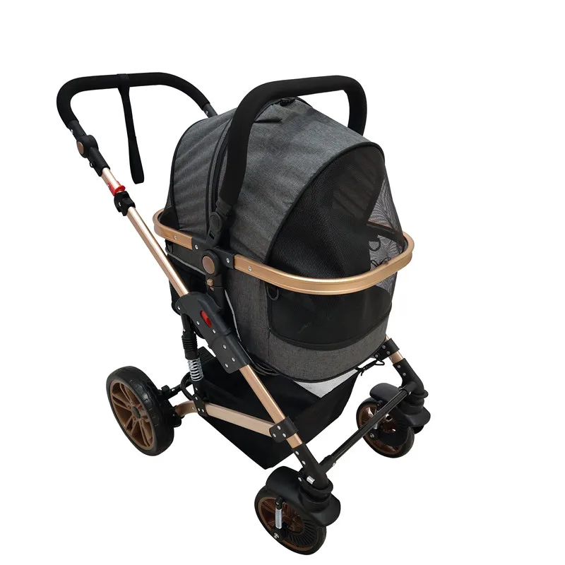 

High Quality Folding Detachable Dog Travel Pet Trolley Small Cat Carrier Portable Pet Stroller