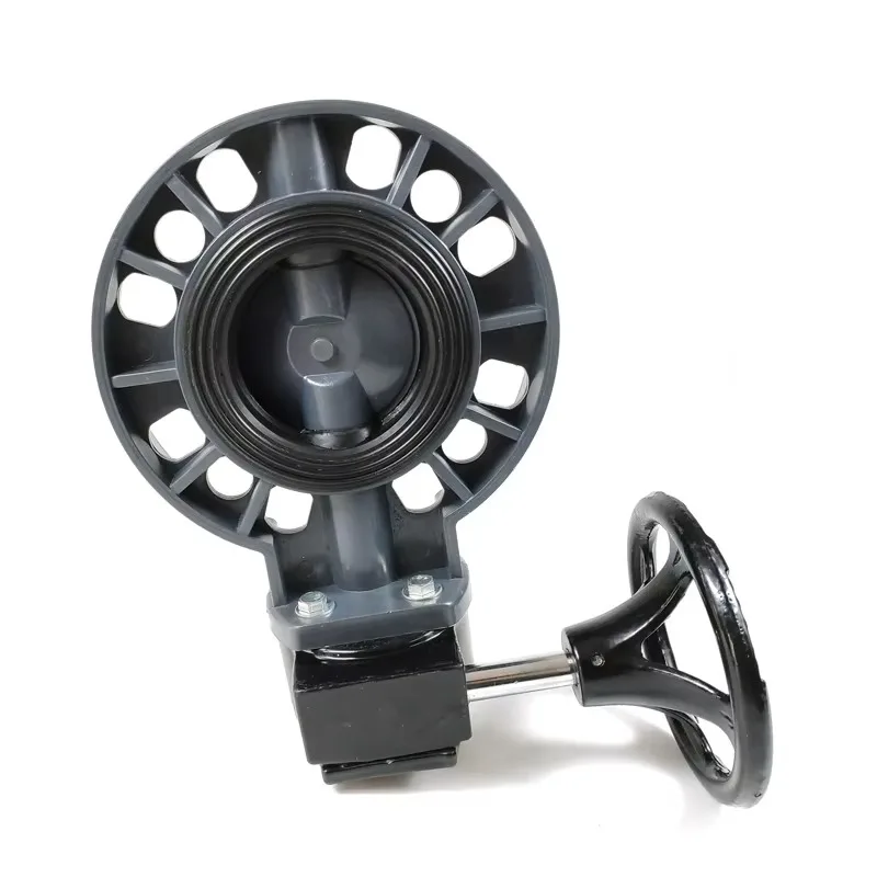 DIN BS API 2 "-8" UPVC صمام فراشة بلاستيكي مرن للعتاد الدودي PVC #4