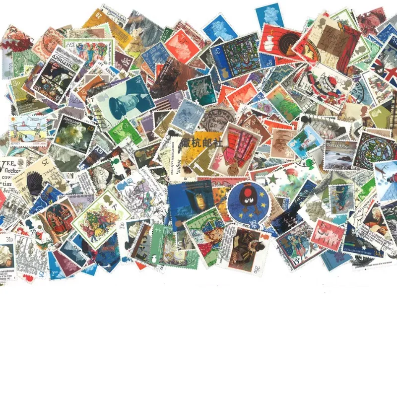 100 different uk postage stamps real used post stamps from UK England The United Kingdom