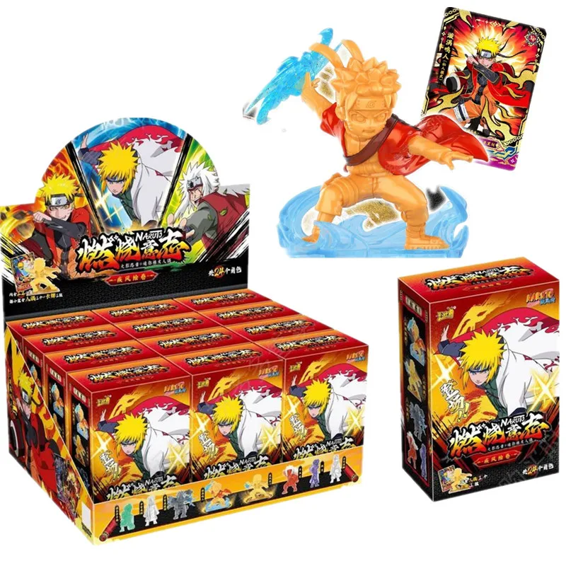 KAYOU Naruto Rare Shiny Cards Set Naruto Sasuke Battle Scene Collectibles with Rubber Figure Model Anime Gift  Toys Best Seller