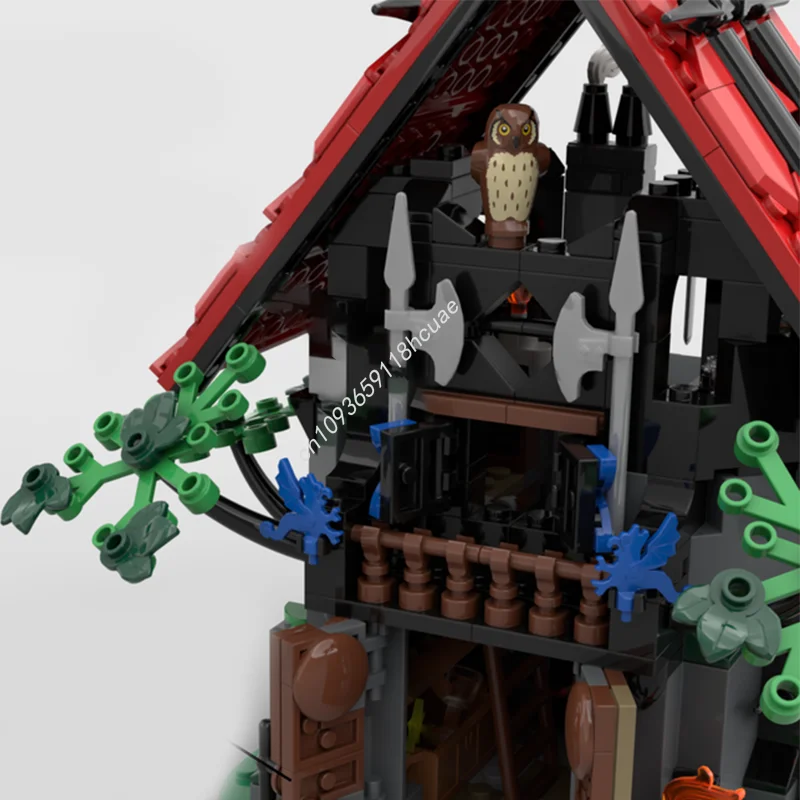 464 قطعة MOC معالج S ورشة عمل سحرية قلعة نموذج اللبنات العمارة تجميع فكرة هدايا عيد الميلاد الاطفال اللعب عيد ميلاد