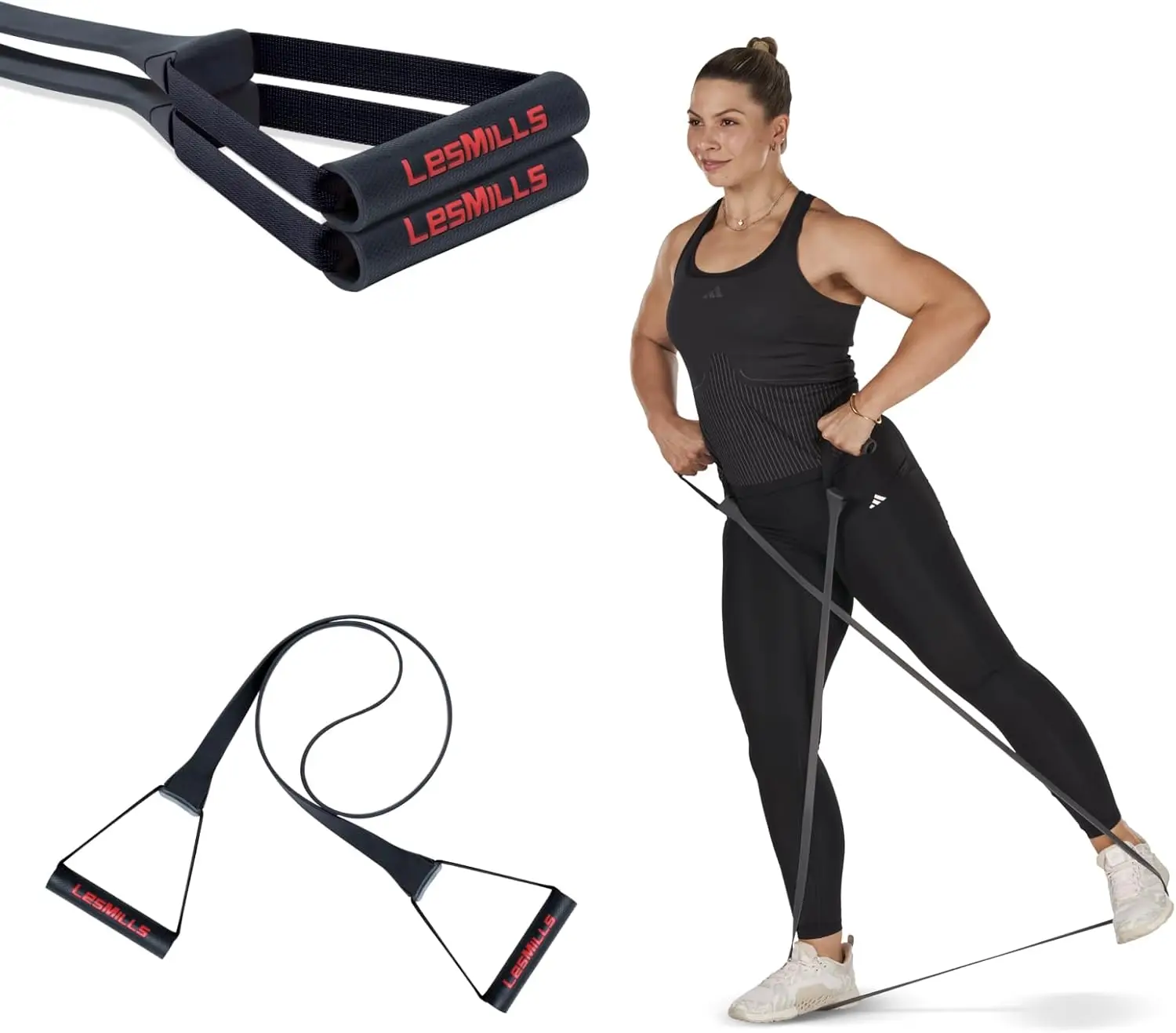 

Home Exercise with Handle - Equipped Resistance Stretch Bands for Men and Women