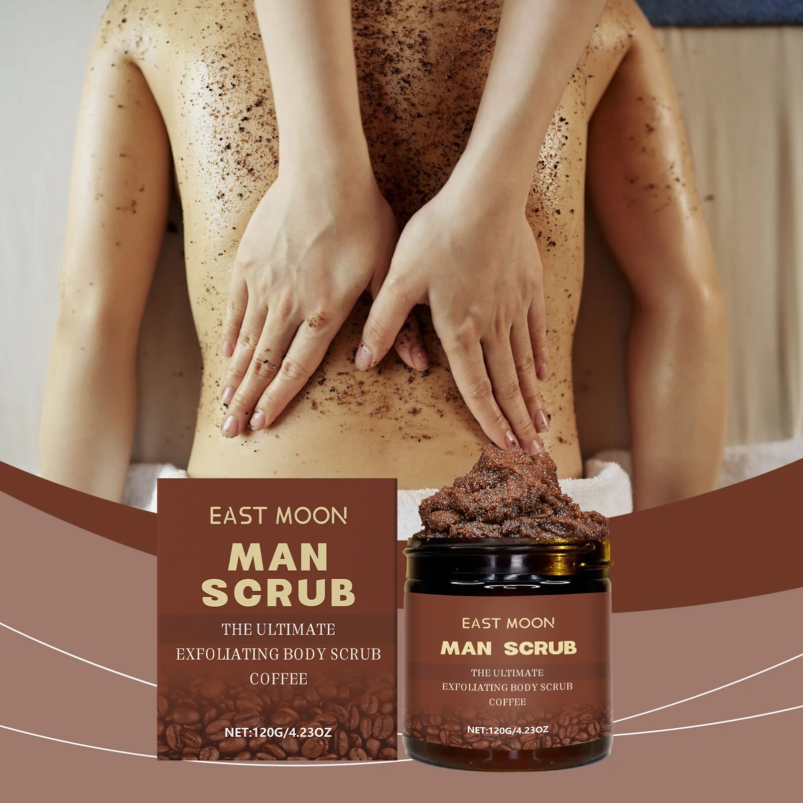 

Men's Coffee Body Scrub Gently Cleansing Exfoliating Dead Skin Hydrating Moisturizing Scrub Restores Smooth and Delicate Skin