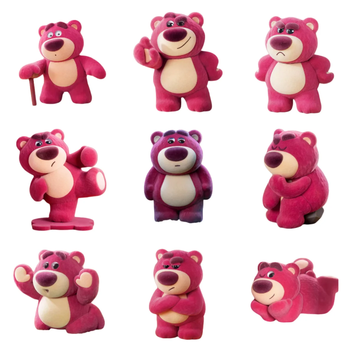 

Disney Toy Story Lotso Bear Blind Box Mystery Box Charming Boss Series Flocked Plush Collectible Figure with Hidden Gifts
