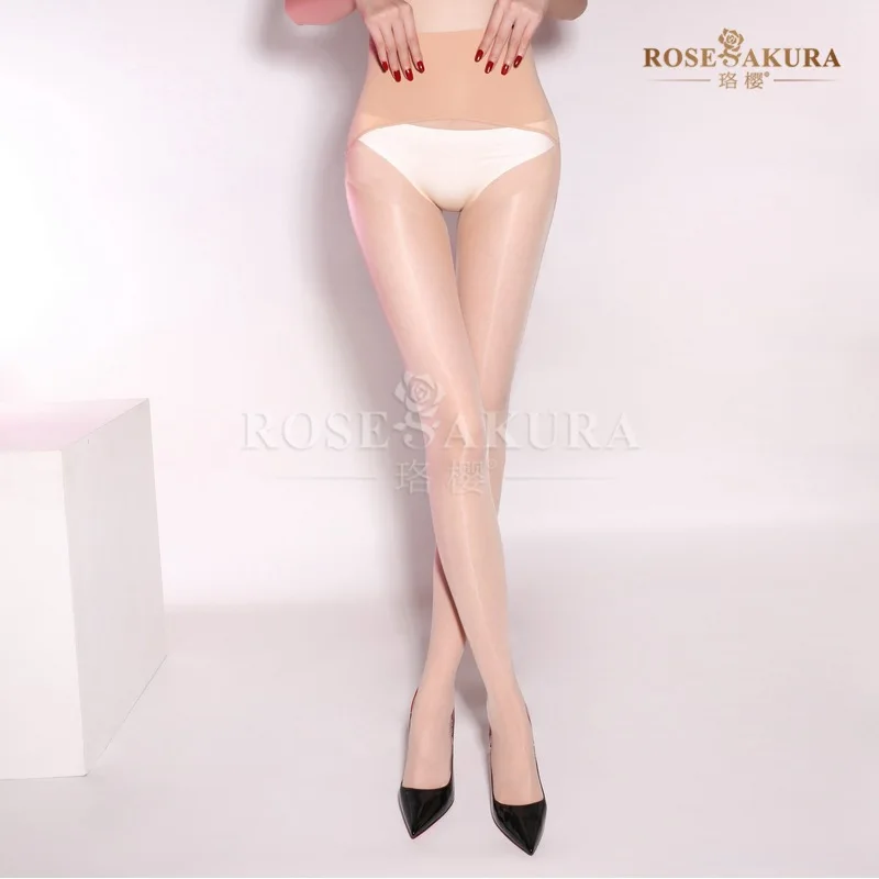 

Cherry Blossom8407Cleaning Mousse Series Dark Golden Silk Black High Waist Seamless Stockings Women's Sexy Shiny Silky High-Dens