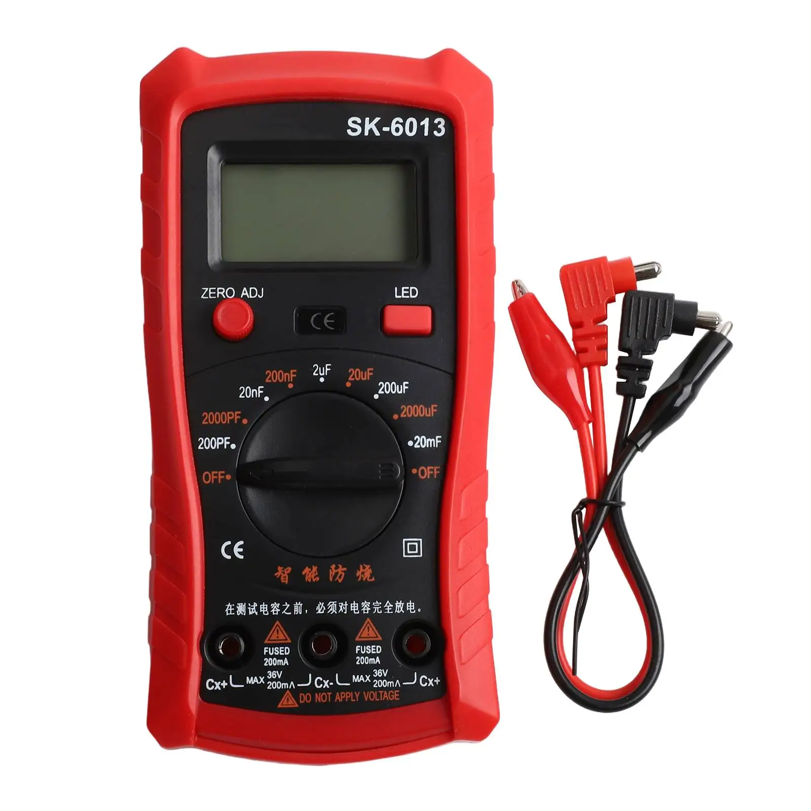 Test Pen Input Digital Capacitance Meter Back Retractable Bracket Drop for protection Silicone Case Anti-vibration Capacitance