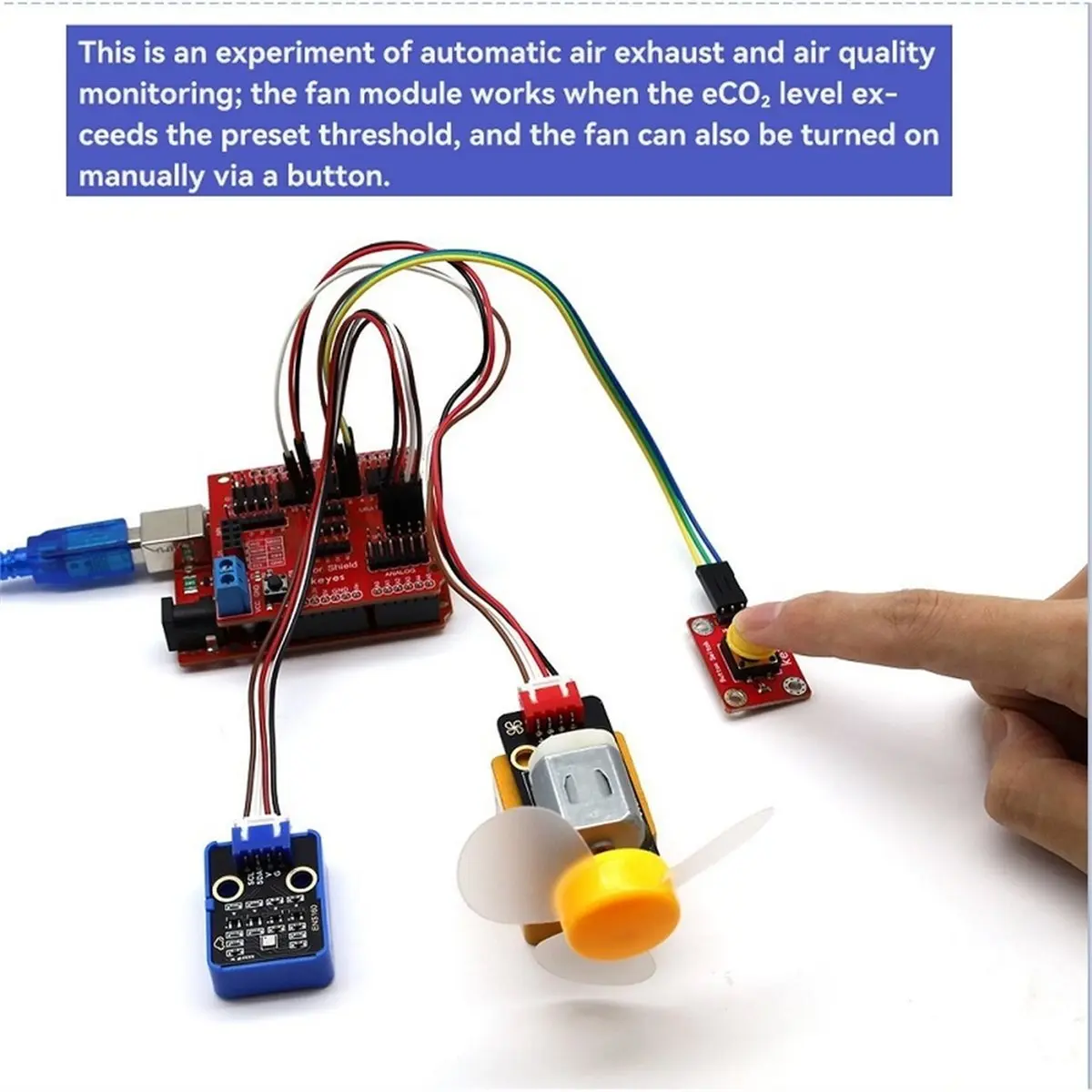 ENS160 Air Quality Sensor for DIY Projects Built-in Algorithm, Automatic Baseline Calibration, Multiple IAQ Outputs