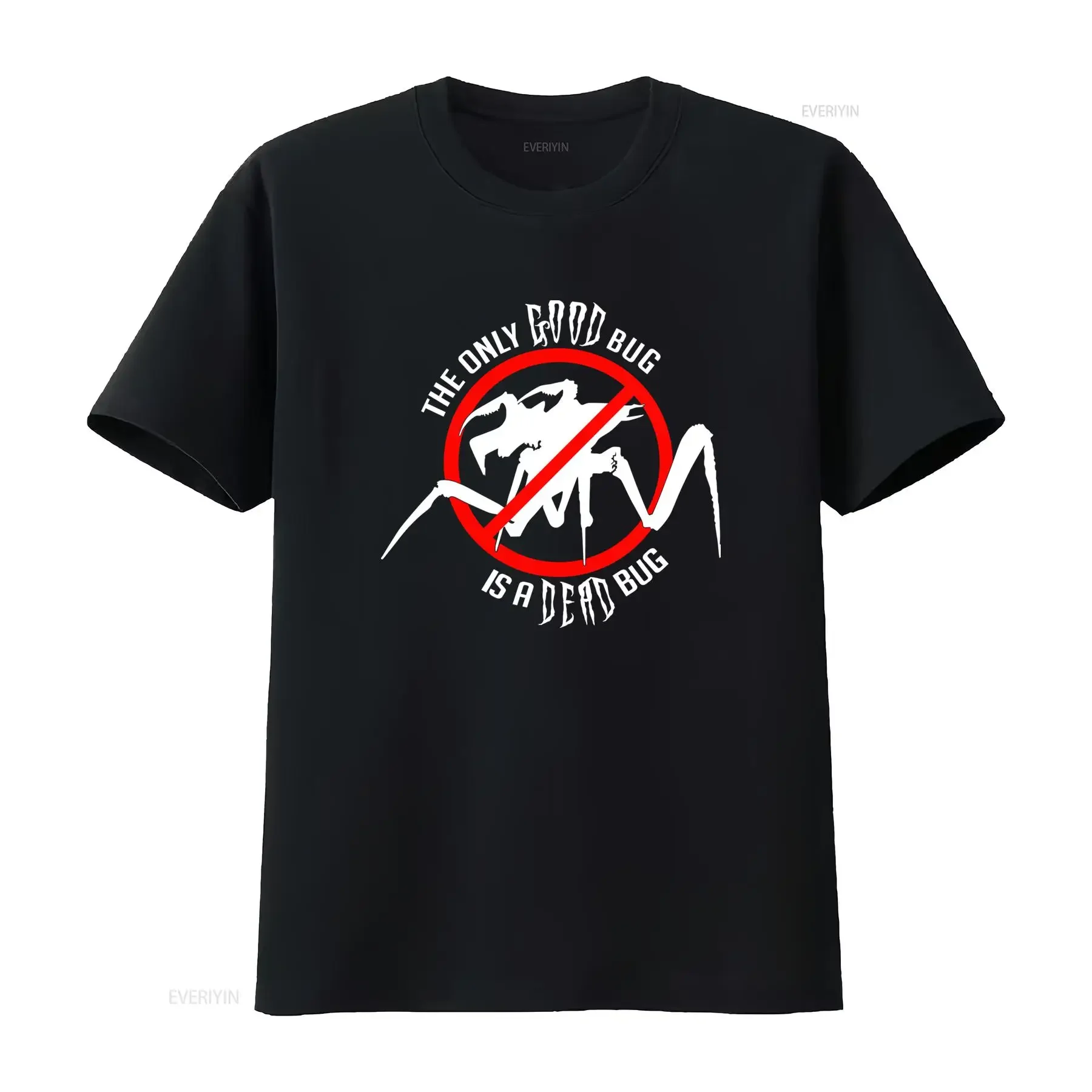 Starship Troopers T-Shirt „Only Good Bug“ Schwarz für Damen mit coolem Insekten-Design, Vintage-Waschung, Unisex, lässig, weich