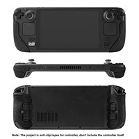 TALONGAMES Controller Grip Tape Compatible with Steam Deck Handle,Anti-Slip,Buttons,Textured Skin Kit for OLED Version(Black)