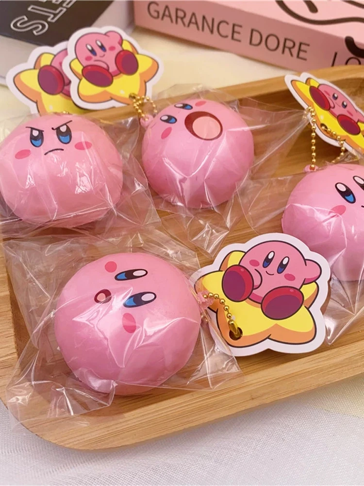 Game Kirby Star Dekompressionsspielzeug, weiche Simulationsbrot-Form, langsam rückfedernd, Squishy, süßer Anhänger, schönes Geschenk für die Freundin – Detail 1