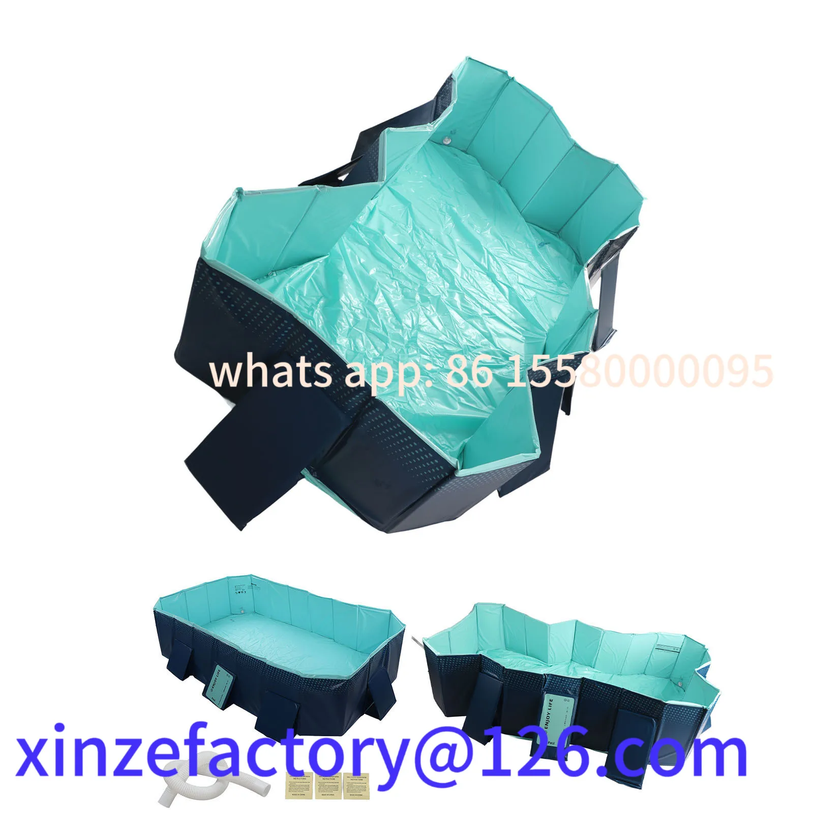 حمام سباحة قابل للتخصيص في الفناء الخلفي، حمام سباحة قابل للطي، نفخ حمام كبير الحجم للمنزل في الهواء الطلق #5