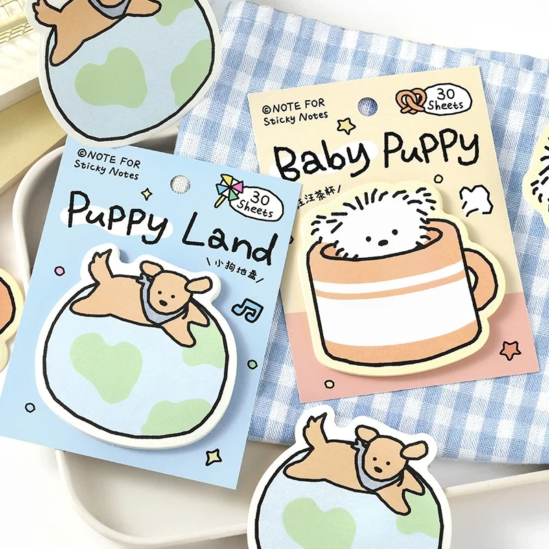 24pcs/lot Kawaii Cat Dog Memo Pad Cute N Times Stationery Label Notepad Bookmark Post School Supplies