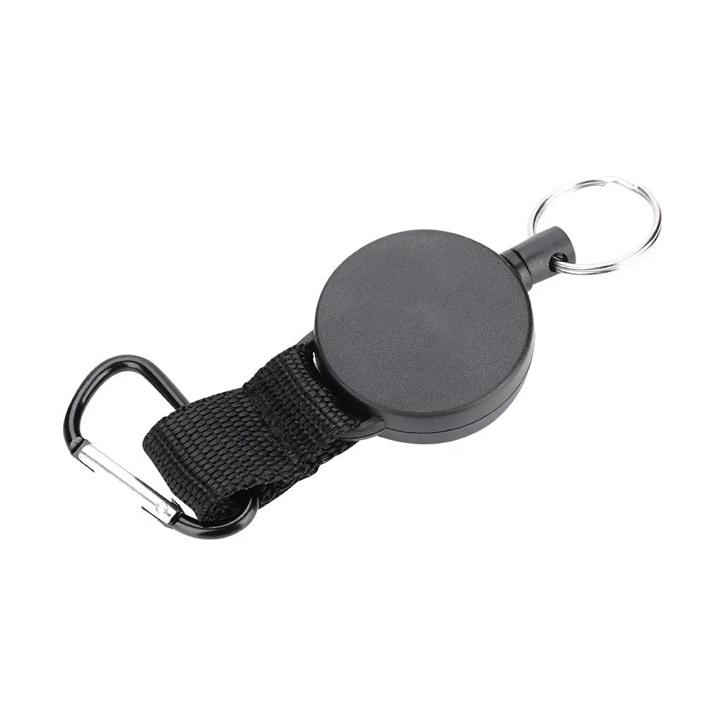 60cm Retractable Key Chain Anti-Lost Theft-Proof Elastic Wire Rope ABS Plastic Keyring Buckle Lightweight Keychain