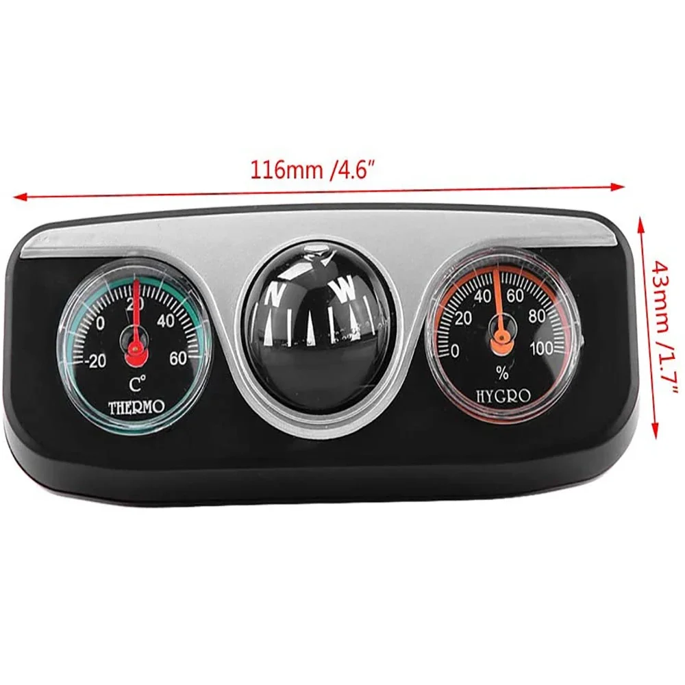 New Multi-functional Compass Dash Mount Navigation Direction Digital Auto Car Compass Thermometer Hygrometer for Boat Truck Auto