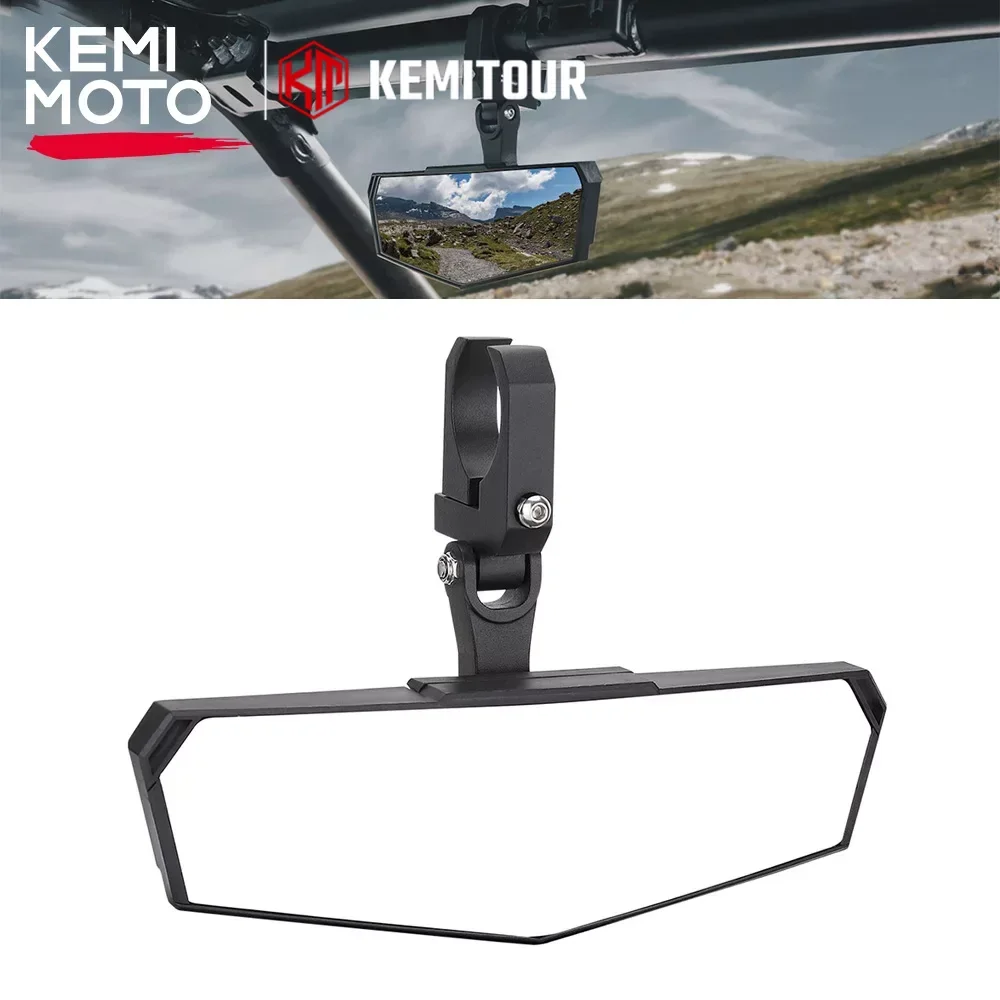 

KEMIMOTO 1.5-2in Roll Bars Adjustable Center Mirror Compatible with Polaris RZR PRO XP 4 1000 for Can-Am Maverick X3 for CFMoto