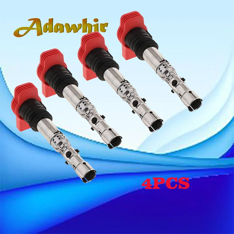 4 PCS HIGH QUALITY IGNITION COIL FOR V-W AUDI A4 A6 A8 2.0T 3.0T (2000-2006) 06C905115F 06C905115L