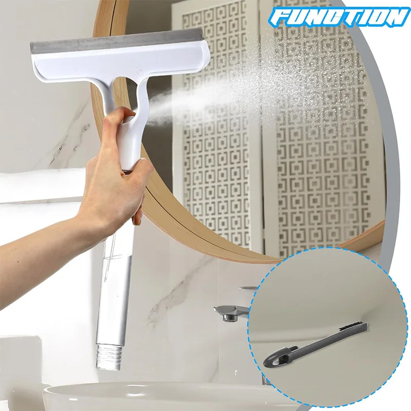 Streak-Free Squeegee, Cleans Glass & Tiles Perfectly. 21x16cm, White, for Windows & Mirrors - Image 5