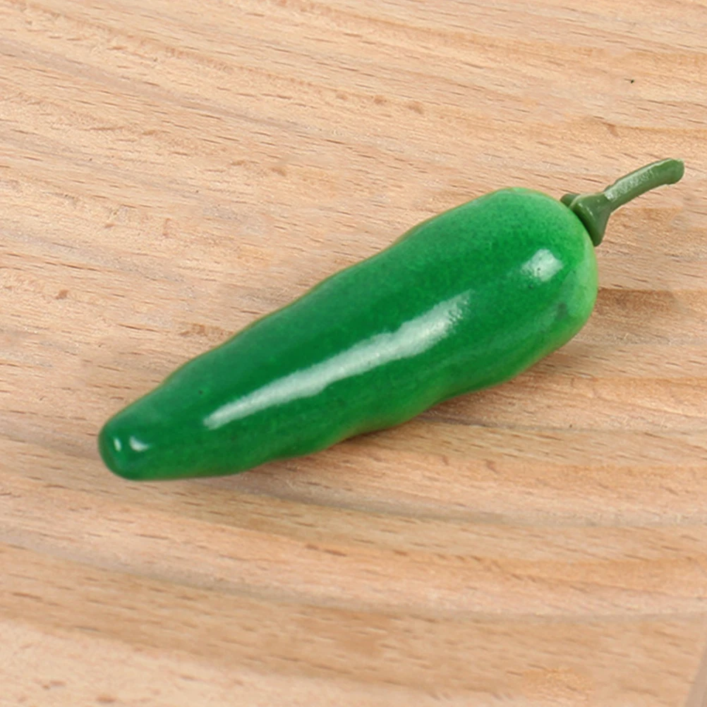 

30pcs Mini Green Pepper Simulated Vegetables Realistic Artificial Chili Decor Home Bakery Restaurant Props Vegetable Shop