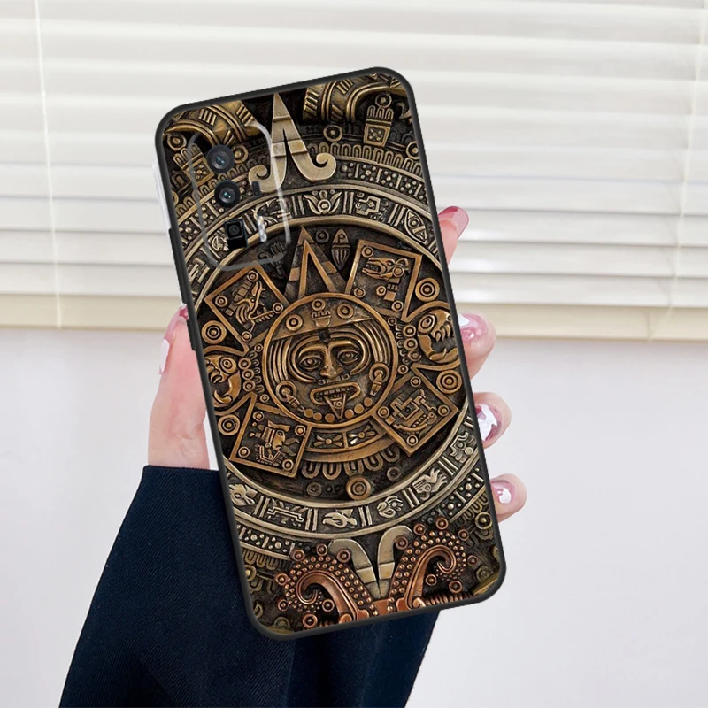 Mayan Calendar Funda For Xiaomi 11T 12T 13 Pro 12 Lite 12X POCO F5 Pro X4 F4 GT F3 M5s X3 X5 M6 Pro Case