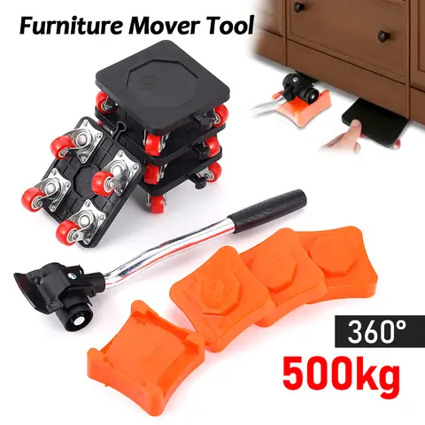 Elevador de muebles de alta resistencia, deslizadores de transporte, rodillo para muebles, herramientas para mover muebles que ahorran trabajo, 500KG