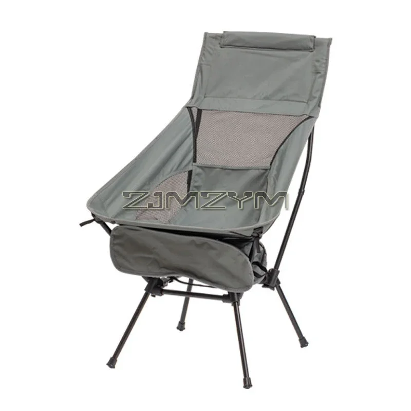 Chaise pliante portable à dossier haut, chaise légère pour le camping, supporte 120kg, parfaite pour les aventures en plein air