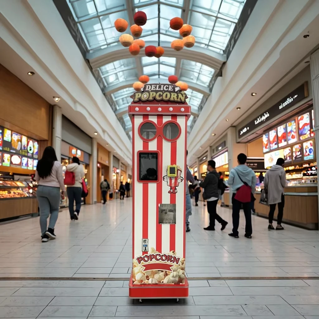 FOODLINE Overseas Agent Exclusive Popcorn Vending Machine Auto Cleaning Residue Tray Leisure Park Equipment
