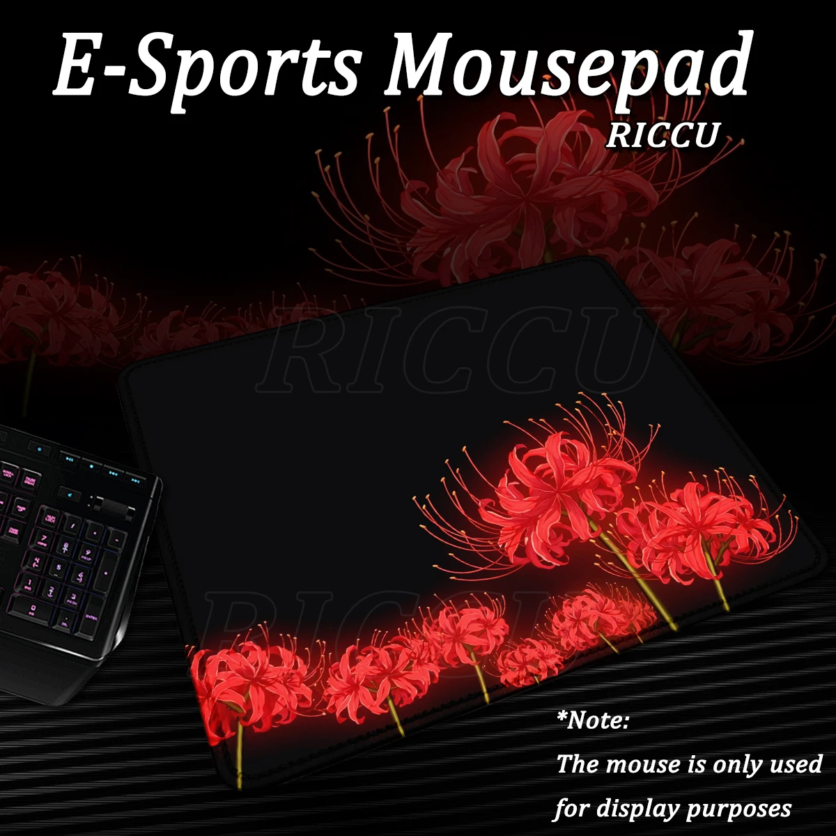 

Red Spider Lily Mouse Pad Small Gaming Mousepad Natural Rubber Gamer Office Carpet Keyboard Pc Cabinet Tablemat For Demon Slayer