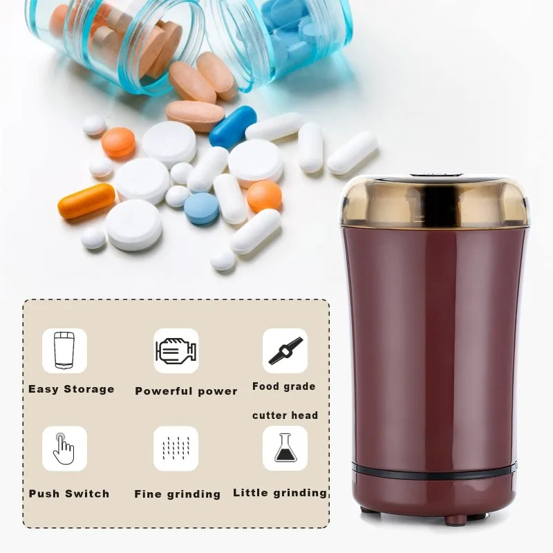 A83X-مطحنة صغيرة متعددة الوظائف بسعة 1 لتر للتوابل والحبوب والأعشاب الطبية-200 وات قابس الاتحاد الأوروبي #3