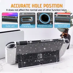 Custodia glitterata per Nintendo Switch custodia protettiva OLED Cute Shell Dockable Cover per NS Switch custodia rigida OLED Joycon