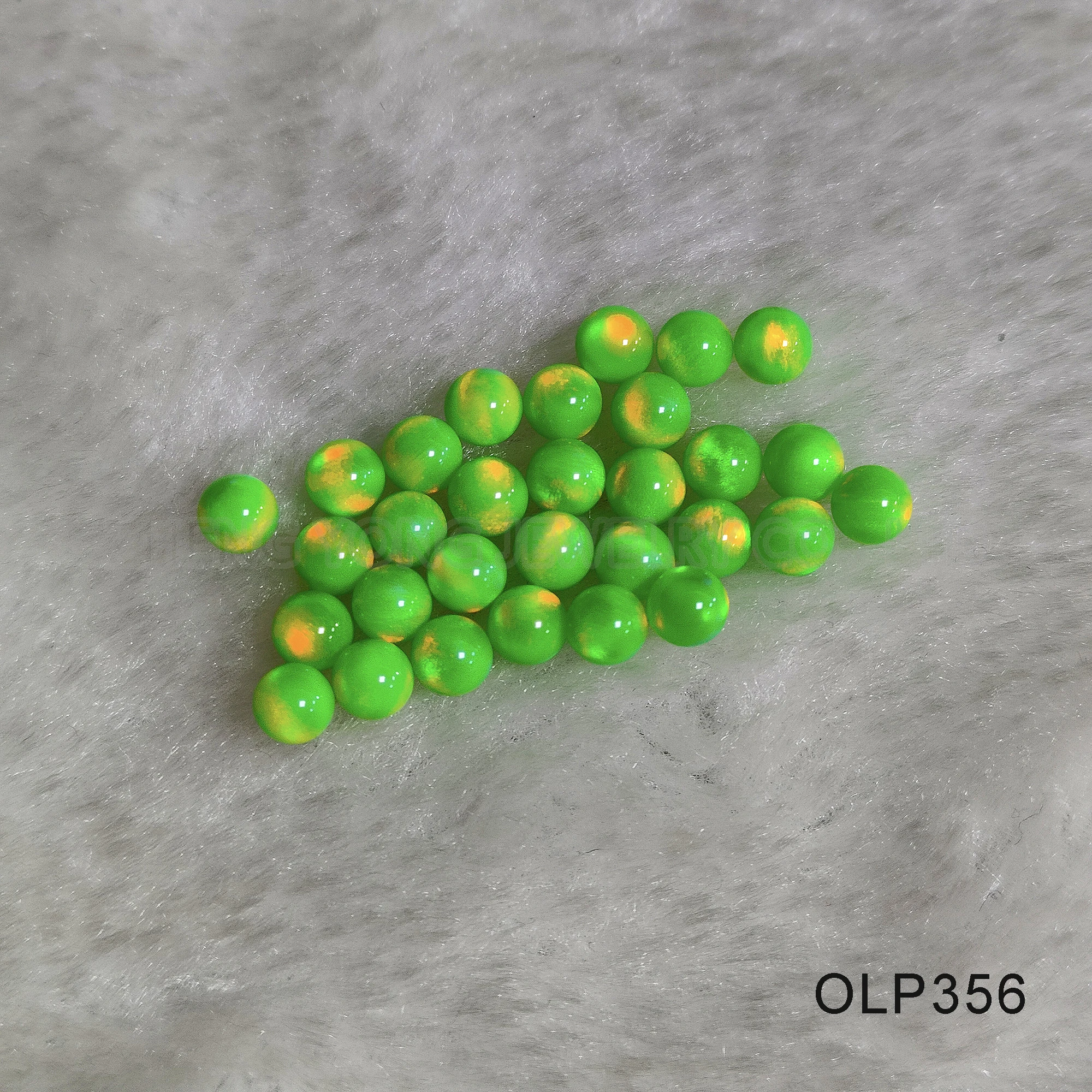 

20pcs 50pcs Nebula Opal Beads for Jewelry Making Lab Grown Opal Green Fluorescent Beads OLP312-OLP387
