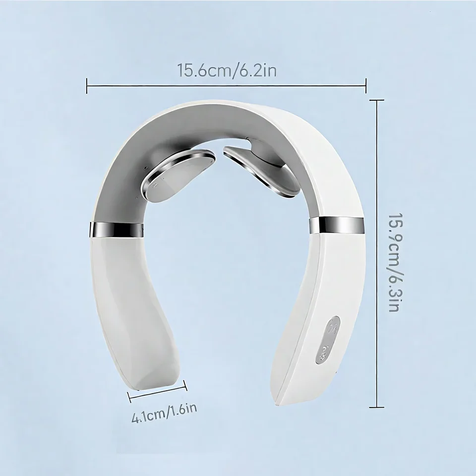 F2 Rechargeable Neck Massager Portable Neck Massage Device with Vibration for Shoulder Muscle Relaxation Home Office Use, image 6