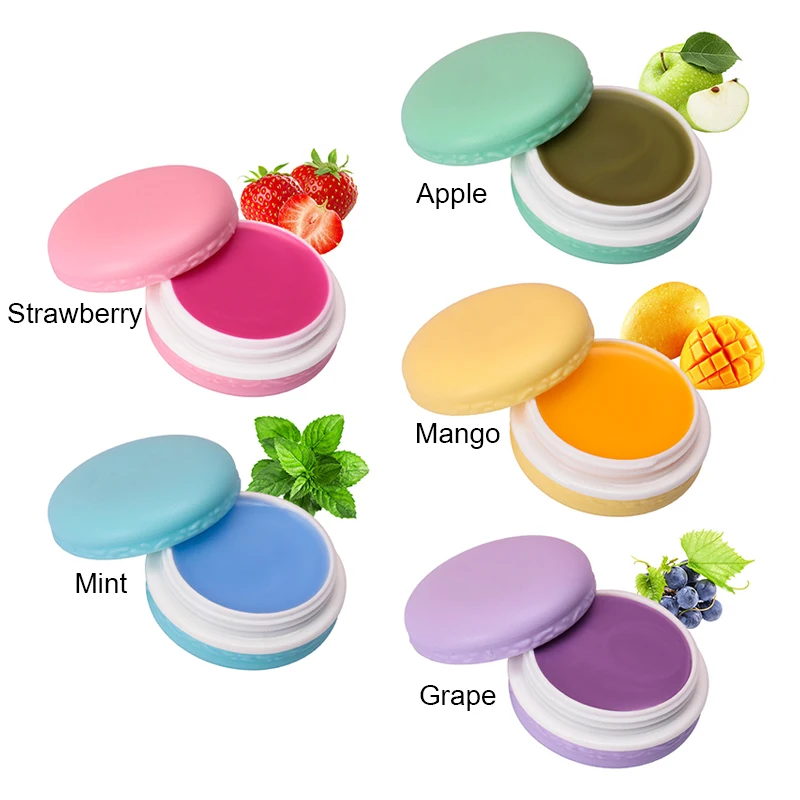 20sets Lip Balm 5 in 1 Macarons Lip Care Wholesale Vegan Cruelty Free Private Label Custom Moisturizing Hydrating Lip Oil