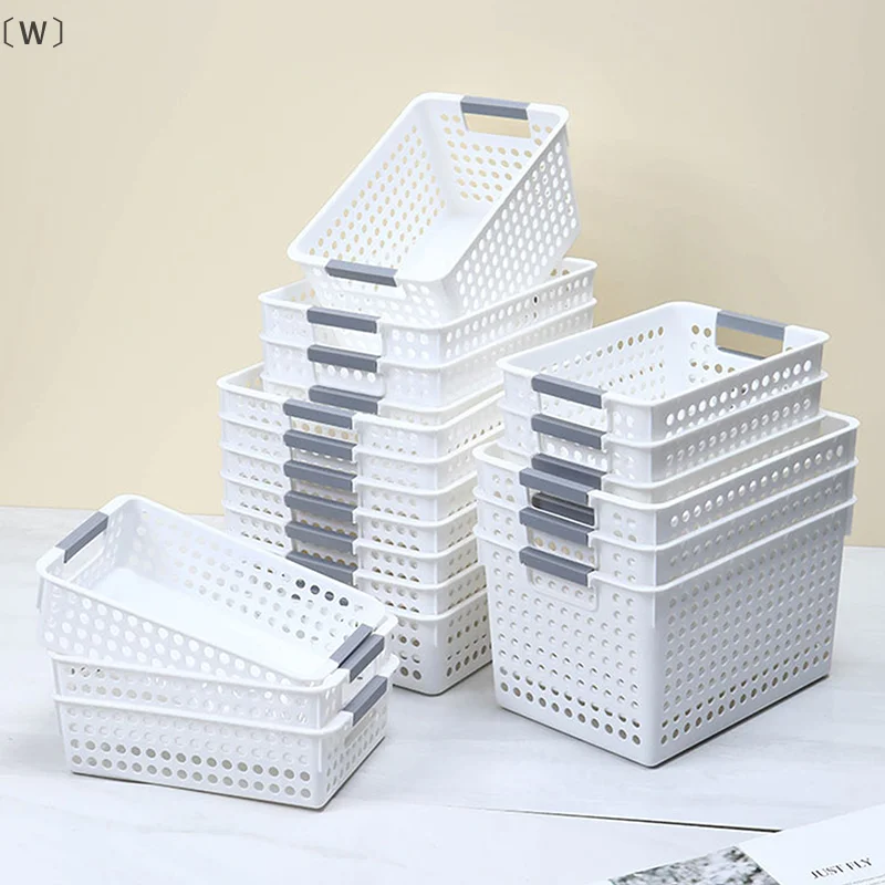 〔W〕Household Hollow Out Storage Basket For Miscellaneous Toys And Cosmetics Desktop Minimalist Plastic Storage Basket〔Winter1〕