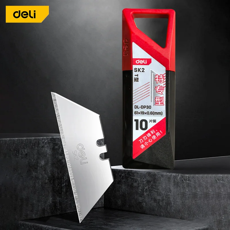 

10pcs Utility Knife Blades SK4 Steel Box Cutter Blades with Plastic Case Standard Blades for Utility Knife Replacement