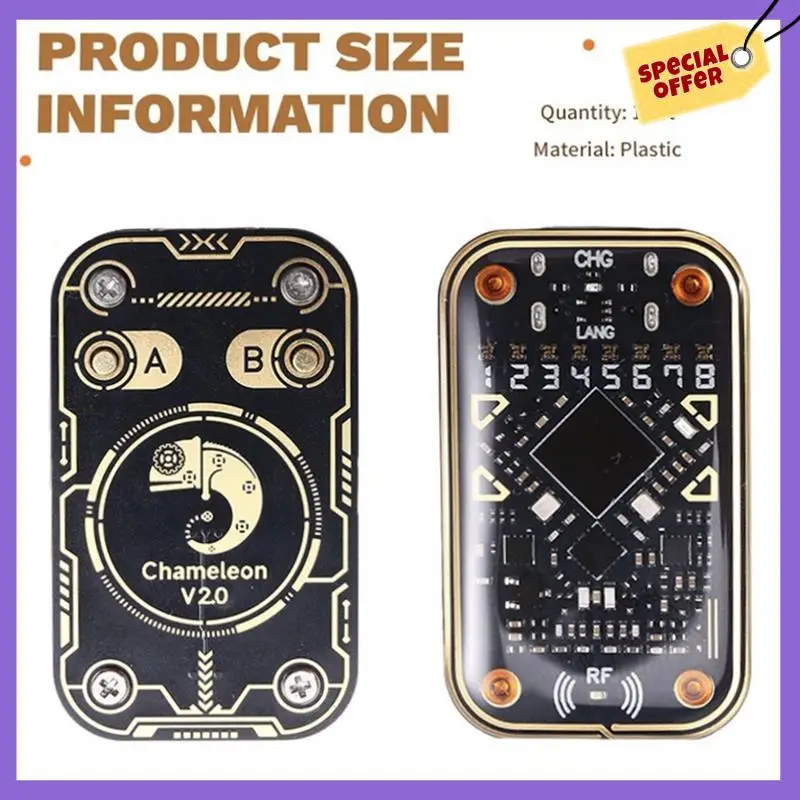 -A96Z Chameleon Ultra V2.0 RFID Smart Chip Reader Smart Card Emulator+2XT5577 Keychain 125K 13.56M Card Decode NFC Duplicator