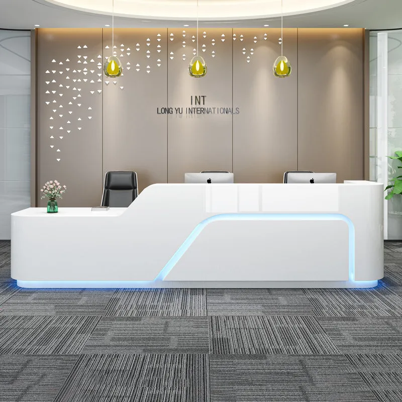 

Professional Fashion Reception Desks Interior Salon Big Size Clear Aesthetic Reception Desks Save Space Bureau Home Decoration